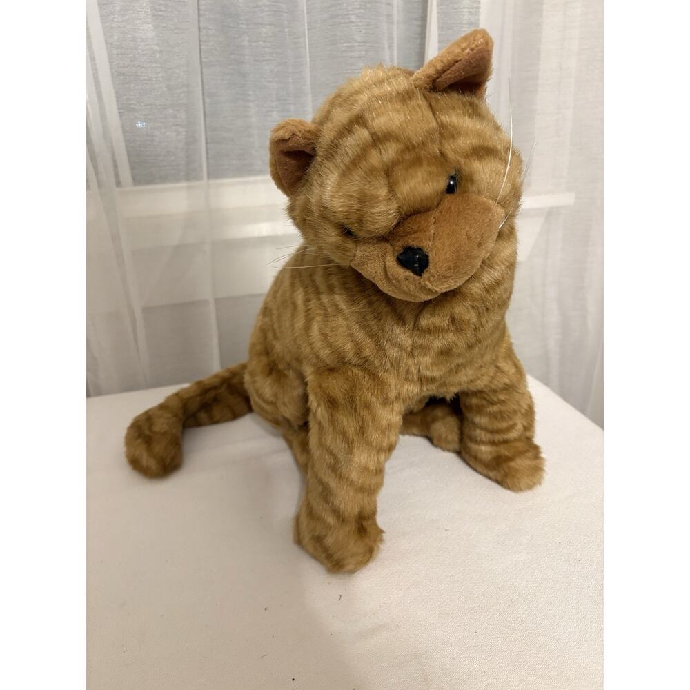 Korea Folkmanis Tabby Kitty Cat Hand Puppet Furry Folk Full Life Sz Vtg Stripe